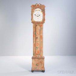 Paint-decorated Wooden Works Tall Clock